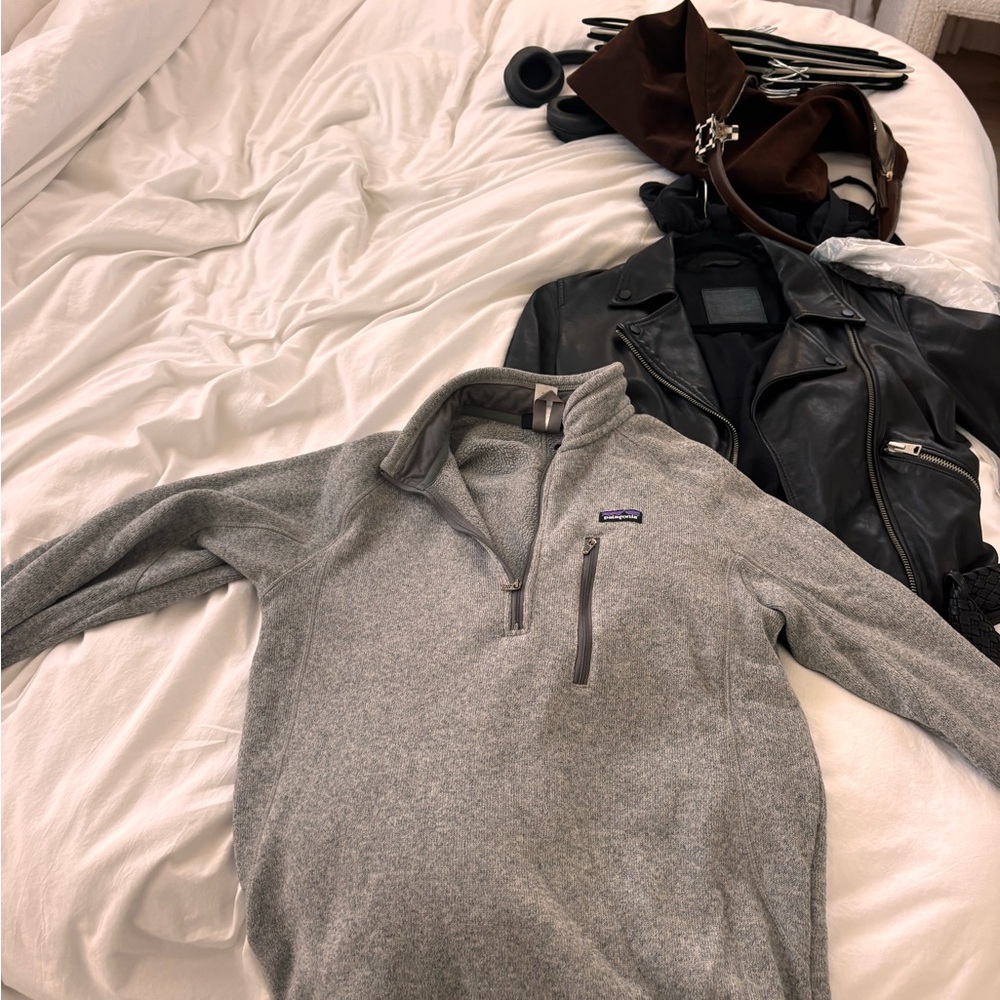 Mens Patagonia Gray Quarter-Zip size M
